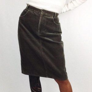 Corduroy Pencil Skirt